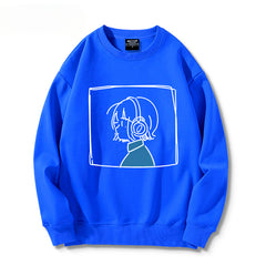 Girls' Anime Cos Loose Sweatshirt