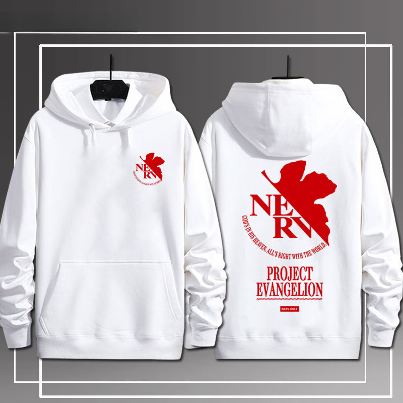 Unisex Anime EVA NERV Printed Hoodie