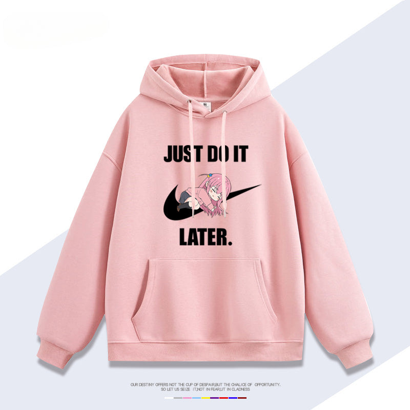 Hitori Just Do It Later Casual Hoodie
