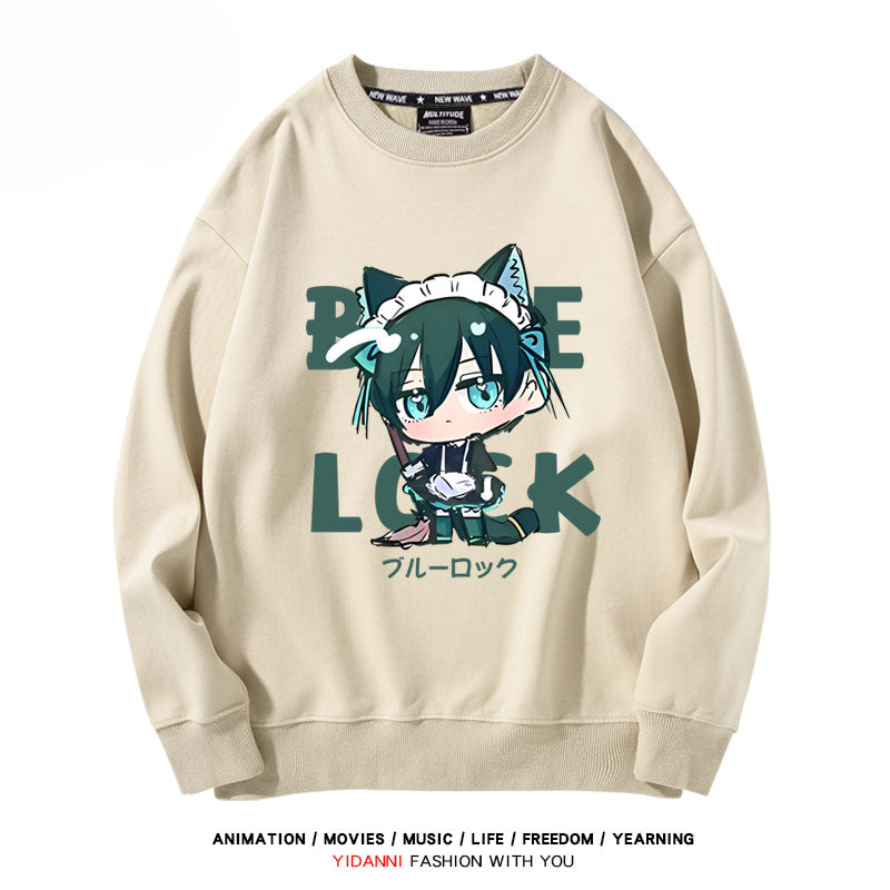 Cute Anime Pattern Crew Neck Sweatshirt