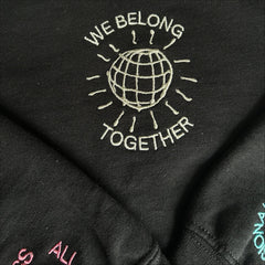 HS WE BELONG Together Embroidered Crewneck Sweatshirt