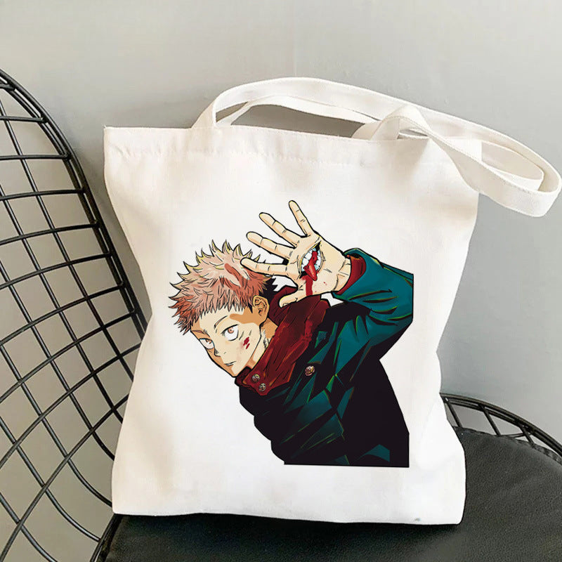 Casual Anime Printed Canvas Shoulder Bag