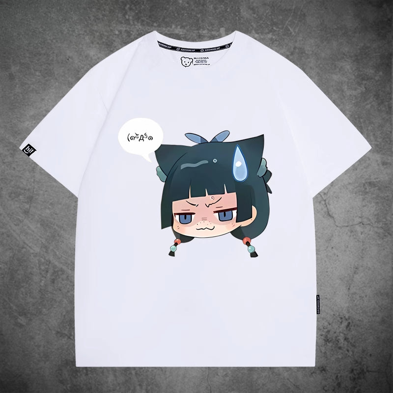 Casual Anime Pattern Cotton Short Sleeve T-Shirt