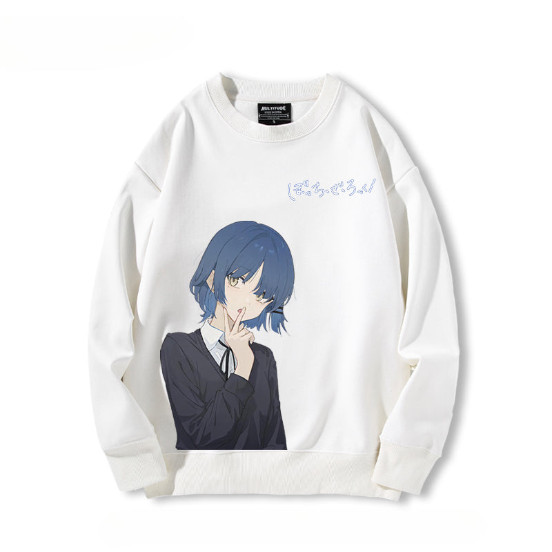 Casual Anime Graphic Crew Neck Sweatshirt