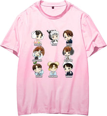 Kpop Bangchan Felix Cartoon Printed T-shirt