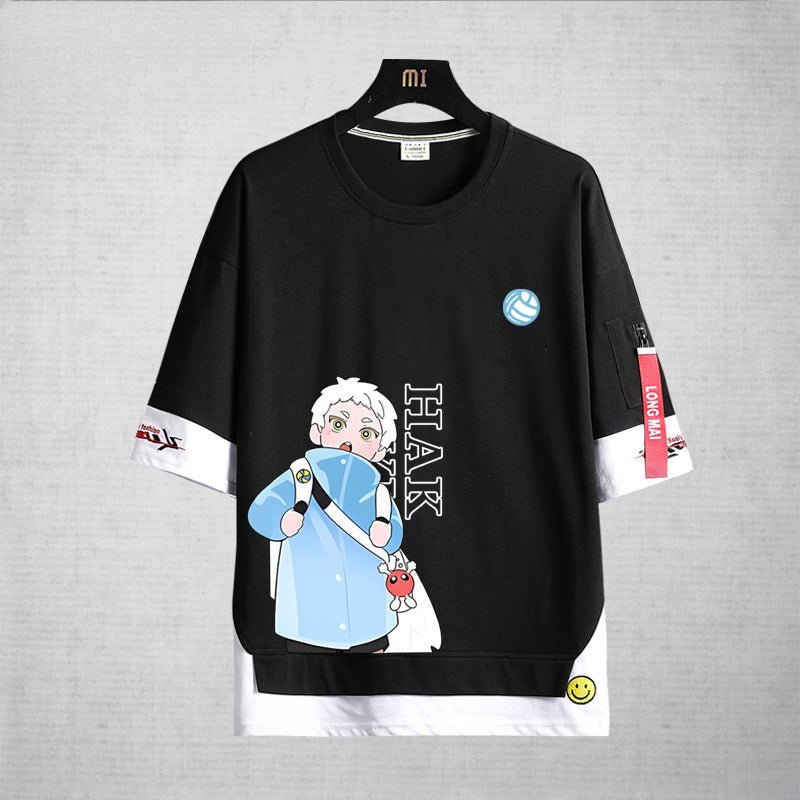 Unisex Anime Hinata Print Loose T-Shirt
