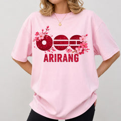 Arirang World Tour Floral Printed Aesthetic Tee