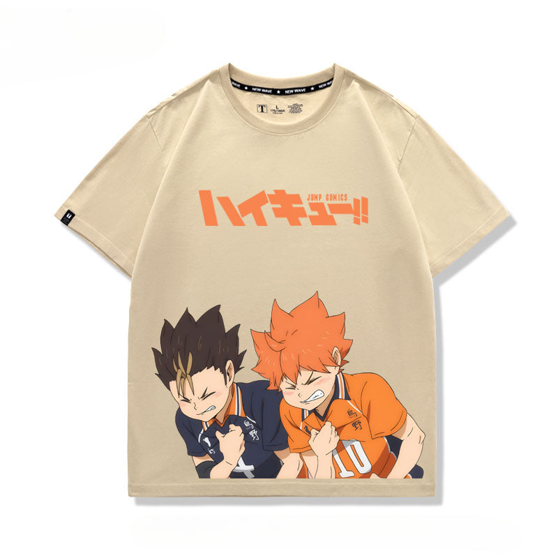 Unisex Anime Pattern Cotton Short Sleeve T-Shirt