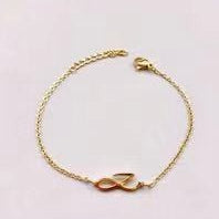JK Golden Letter Necklace Bracelet