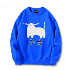 Unisex Anime Print Crew Neck Sweatshirt
