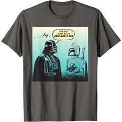 Funny Darth Vader and Boba Fett Comic T-Shirt