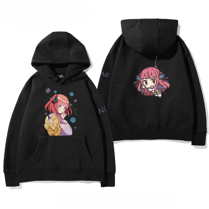 Women's Anime Nakano Print Loose Hoodie