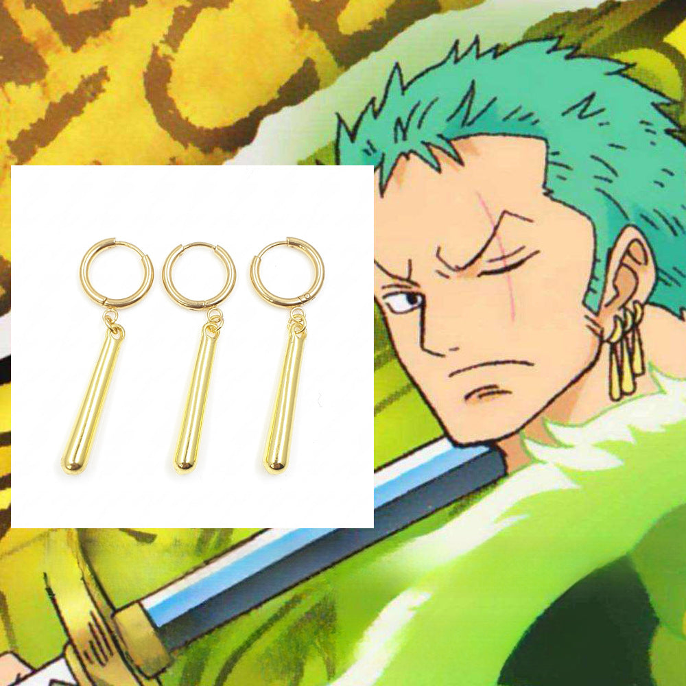 Zoro Cosplay Stainless Steel Earrings