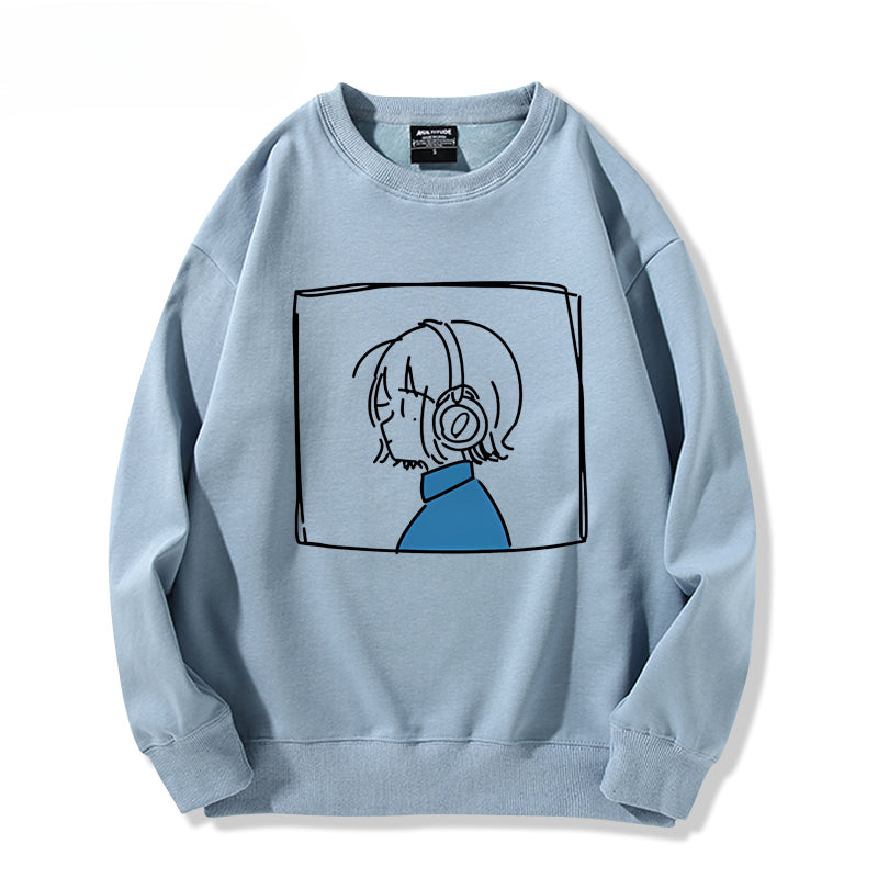 Girls' Anime Cos Loose Sweatshirt