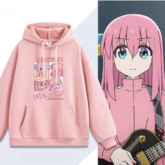 Casual Anime Hitori Printed Hoodie