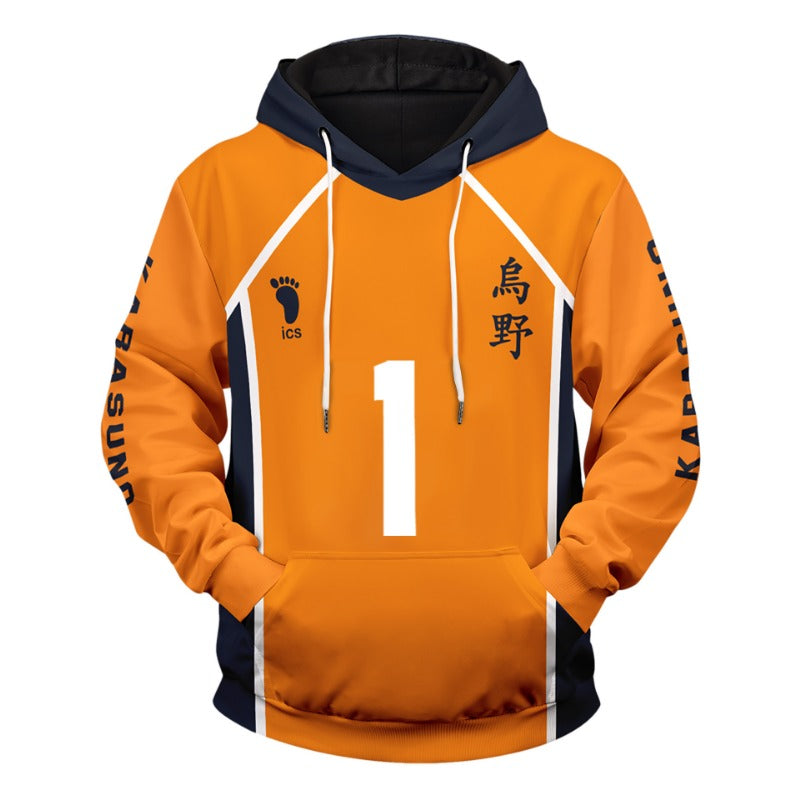 Unisex Karasuno 3D Print Pullover Cosplay Hoodie