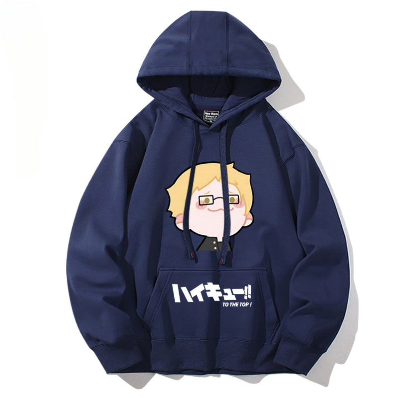 Cute Anime Pattern Printed Pullover Hoodie
