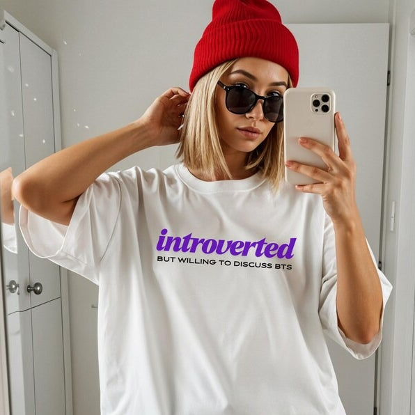Introverted But Willing To Discuss BTS Tee
