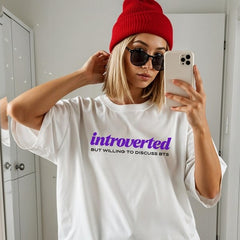 Introverted But Willing To Discuss BTS Tee
