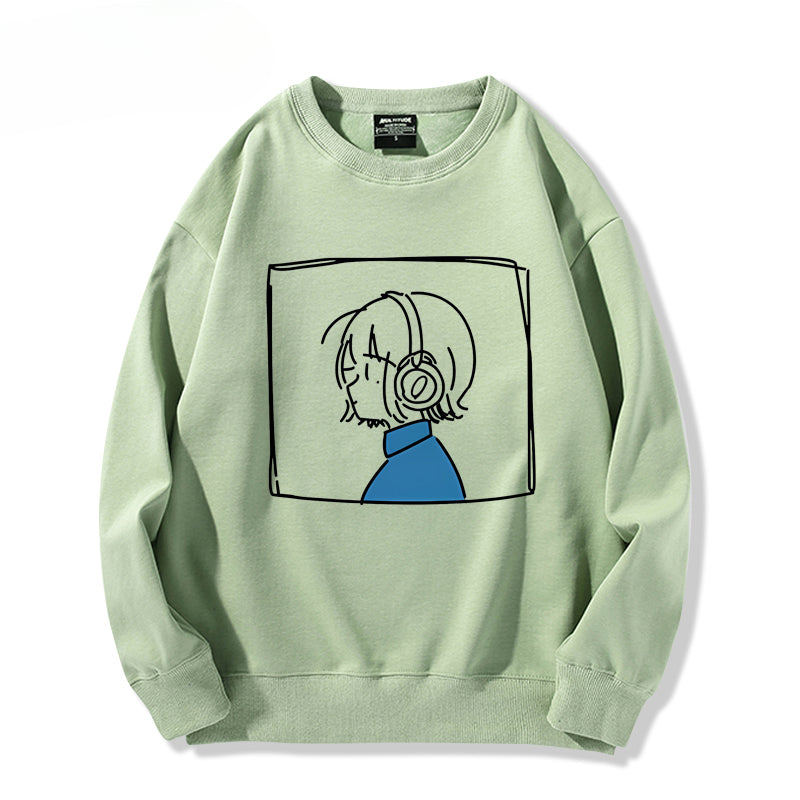 Girls' Anime Cos Loose Sweatshirt