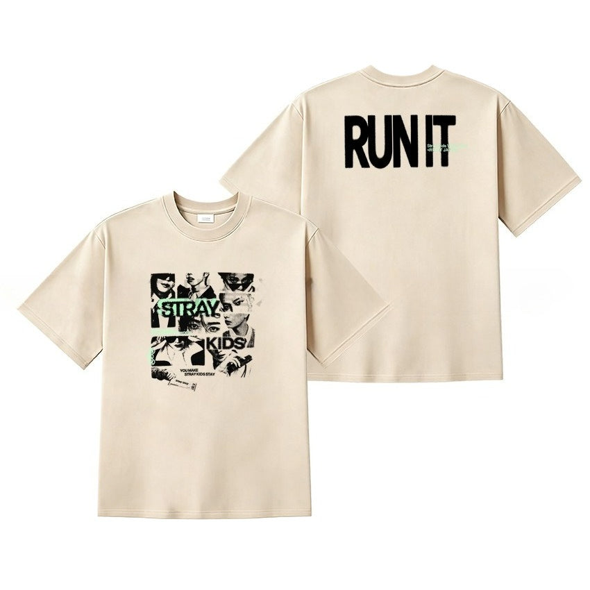 SKZ RUN IT TOUR Printed T-shirt