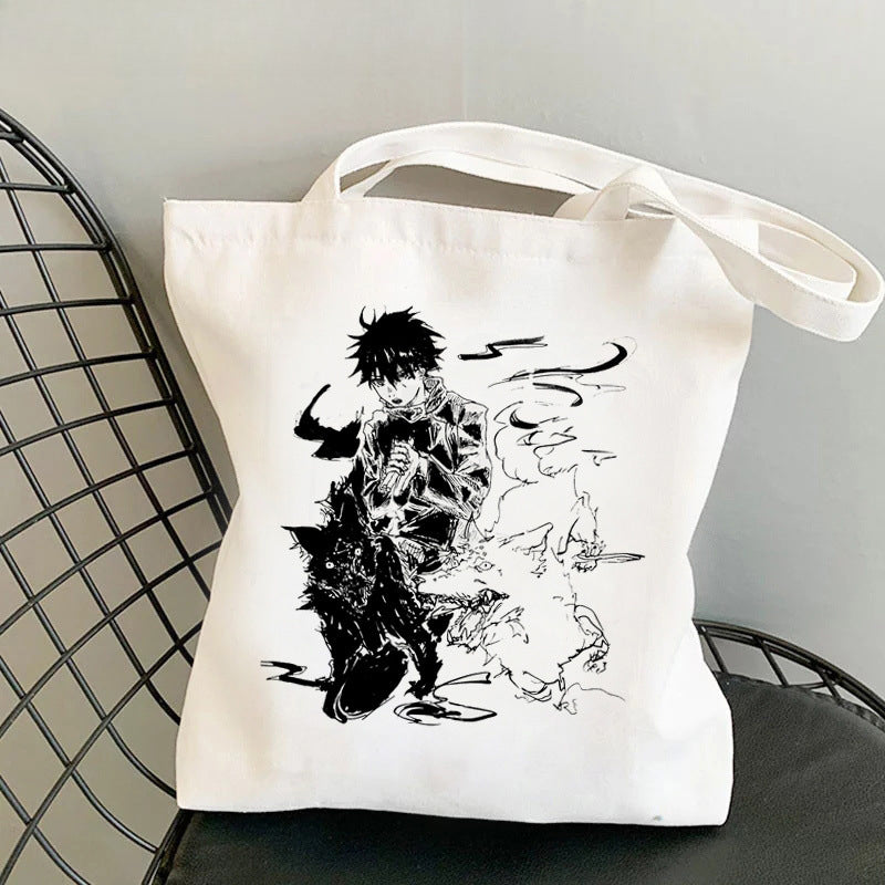 Casual Anime Printed Canvas Shoulder Bag