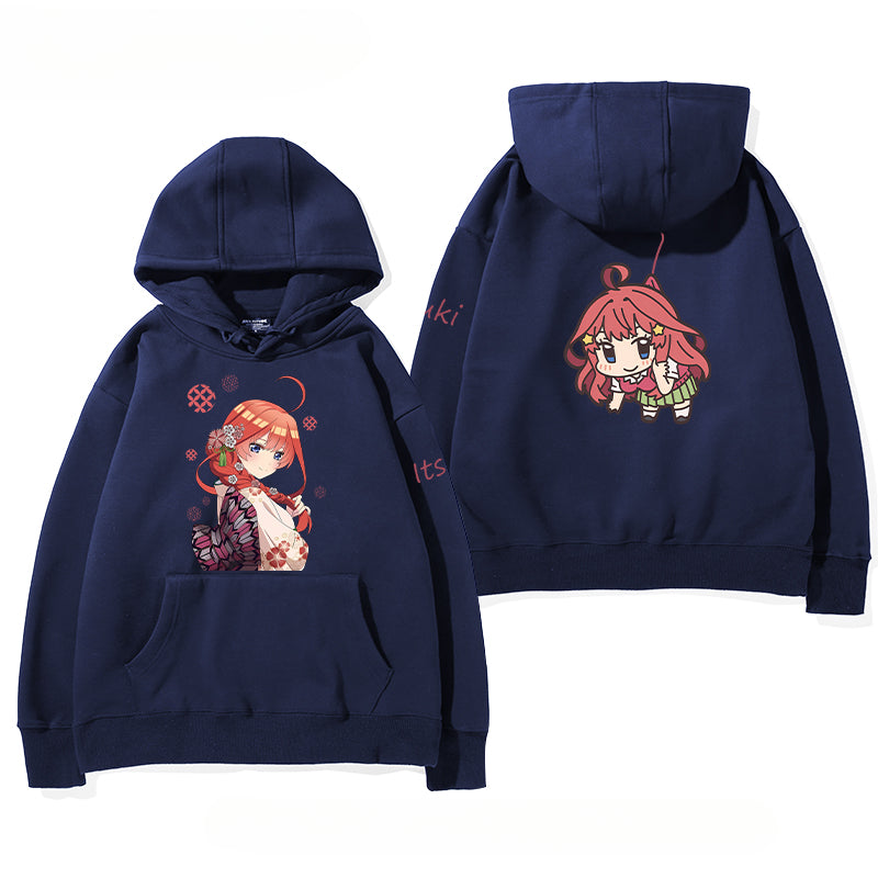 Women's Anime Nakano Print Loose Hoodie