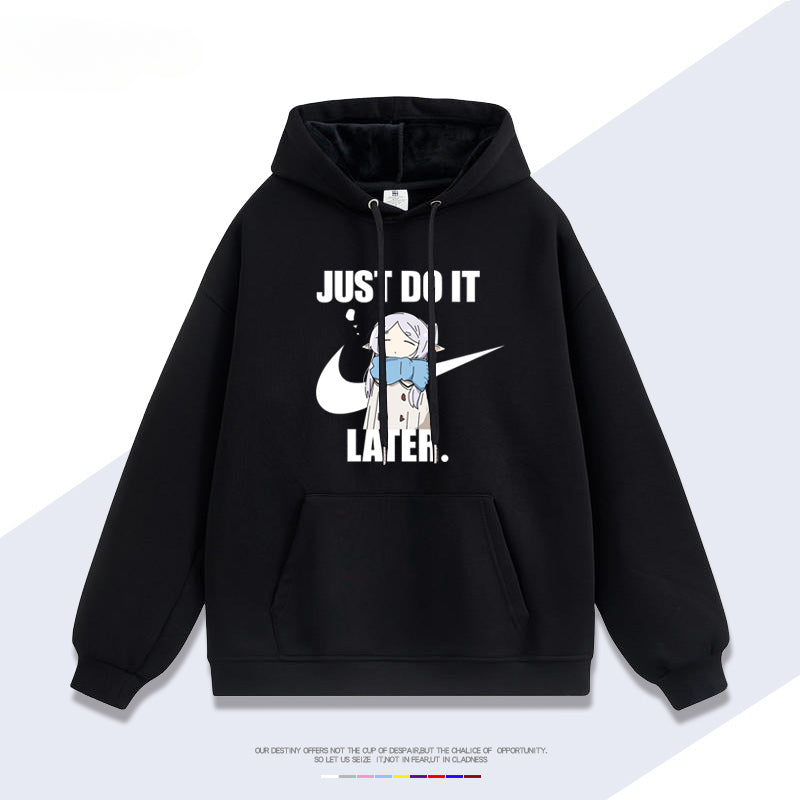 Unisex Anime Graphic Print Loose Hoodie