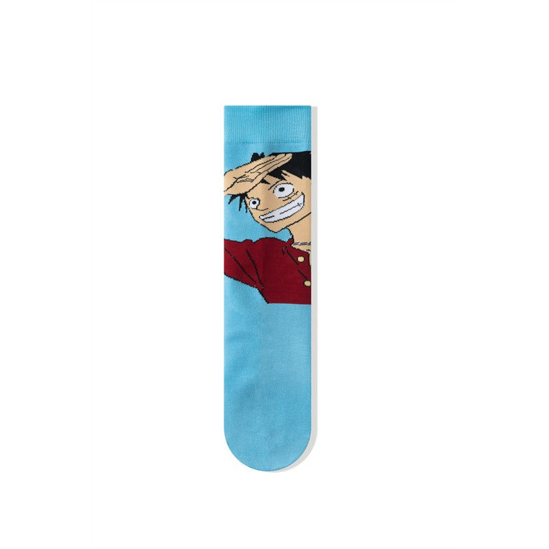 Straw Hat Anime Printed Socks