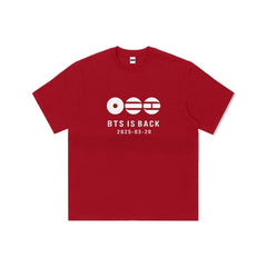 BTS IS BACK Short-sleeved Cotton T-shirt