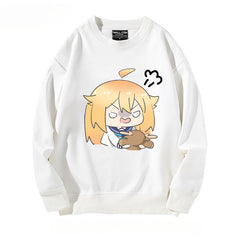 Women's Anime Print Crew Neck Sweatshirt