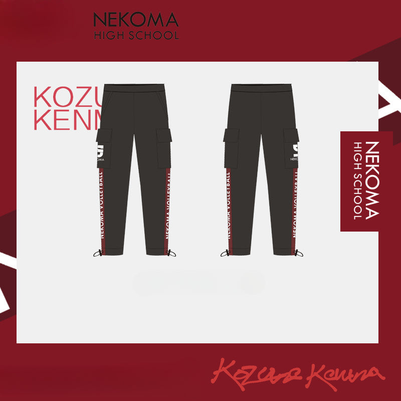 Casual Anime Nekoma Cosplay T-shirt Shorts Set