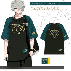 Alhaitham Cos Short-sleeved T-shirt Shorts Set