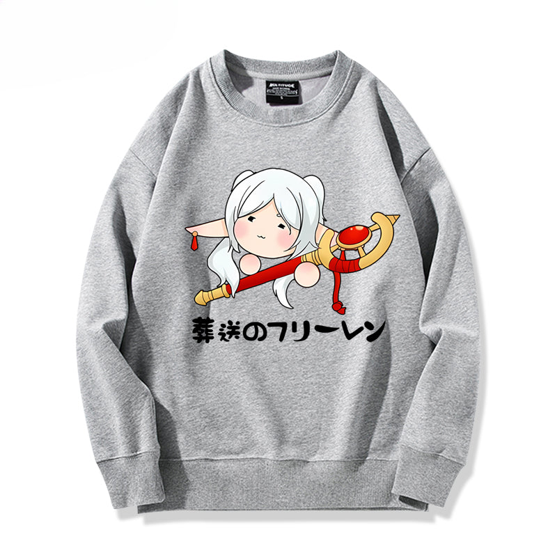 Women's Anime Printed Crew Neck Sweatshirt