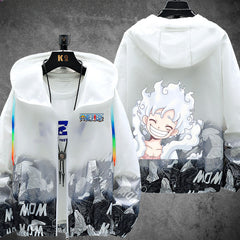 Unisex Luffy Zipper Sunscreen Thin Jacket