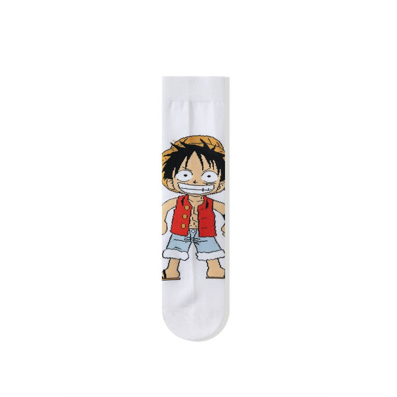 Straw Hat Anime Printed Socks