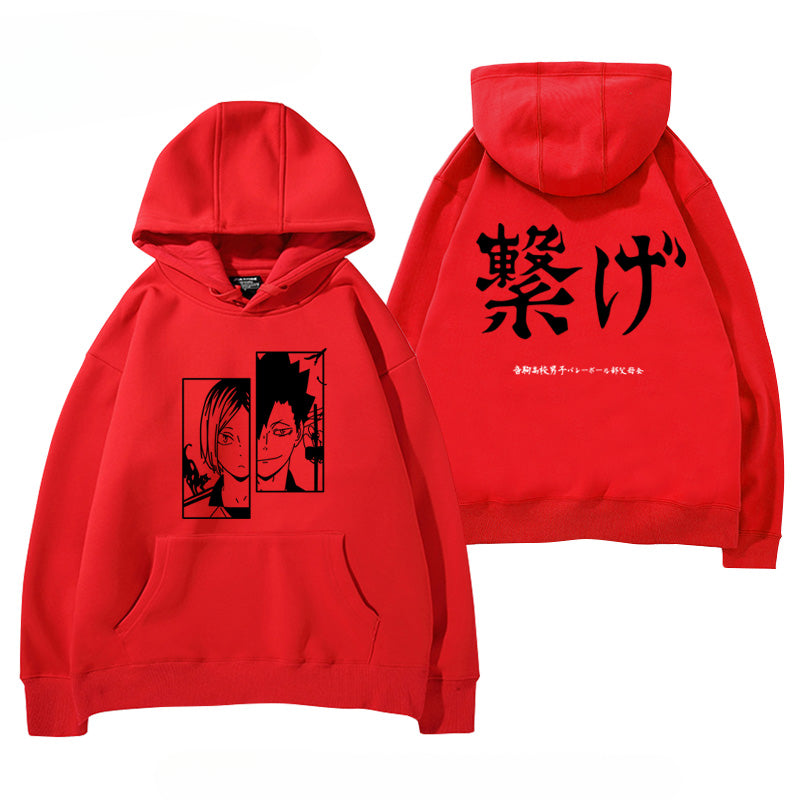 Unisex Anime Graphic Print Pullover Hoodie
