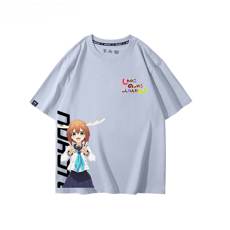 Women's Anime Cotton Short-sleeved Tee