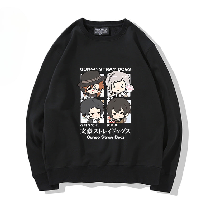 Casual Anime Pullover Round Neck Sweatshirt