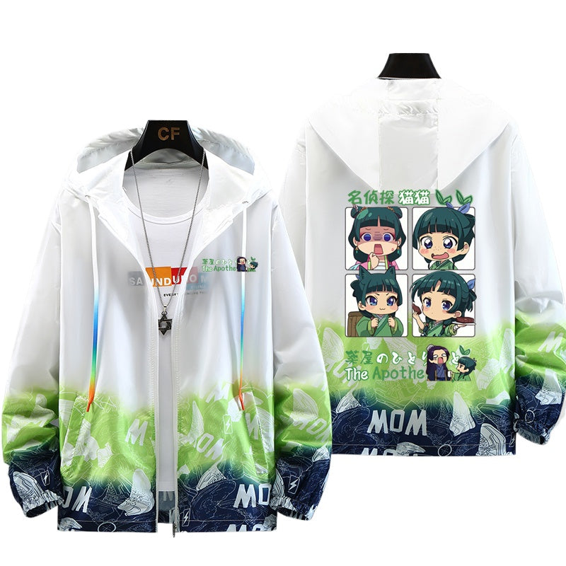 Casual Anime Pattern Thin Sunscreen Jacket