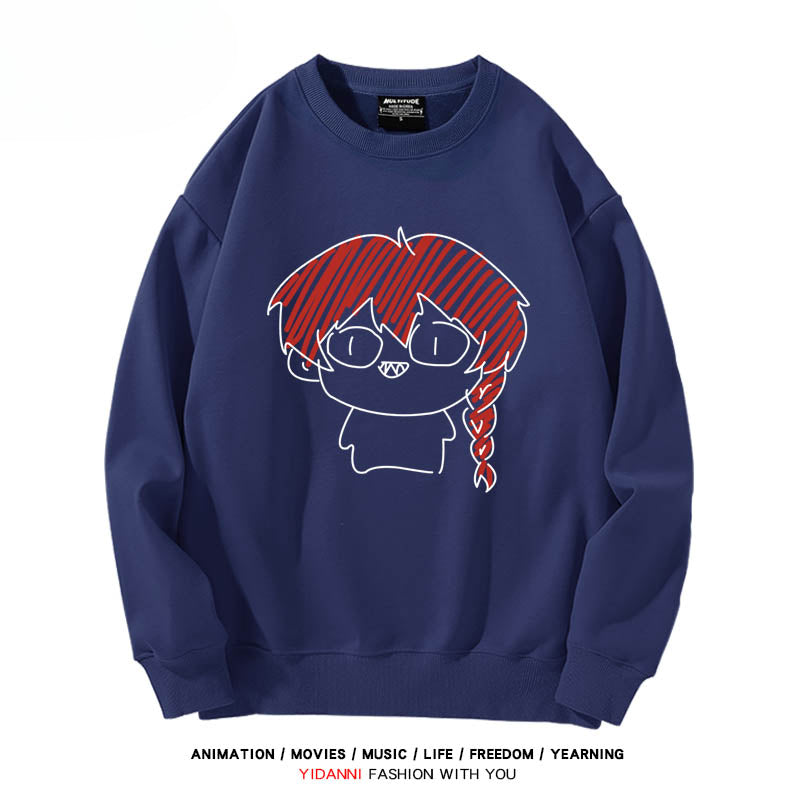 Anime Graffiti Crew Neck Sweatshirt