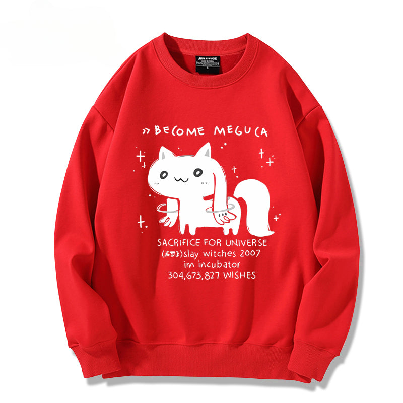 Trendy Girls Anime Crew Neck Sweatshirt