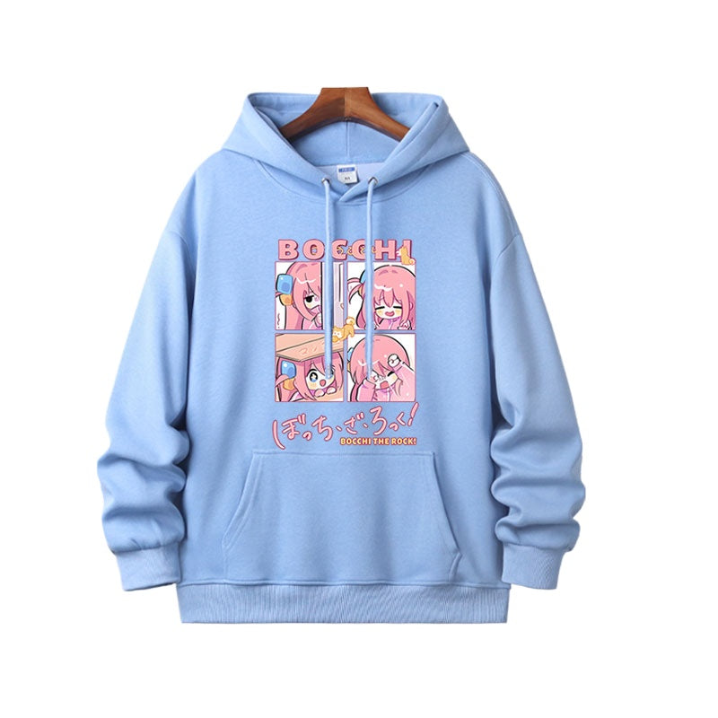 Bocchi Anime Graphic Pullover Hoodie