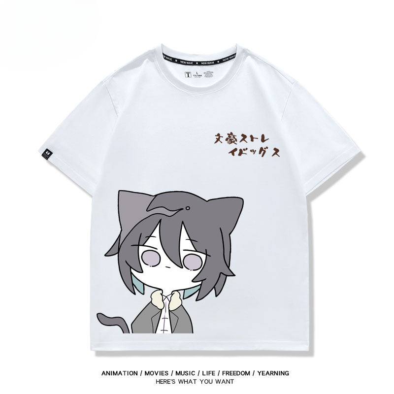 Unisex Anime Graphic Cotton Loose T-Shirt