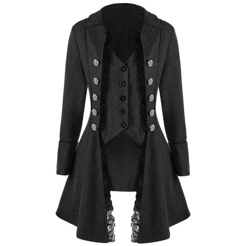 Women's Medieval Three-breasted Irregular Coat