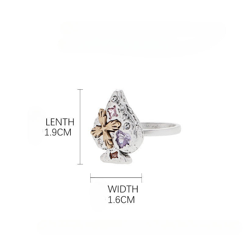 Retro Zircon Game Cos Ring
