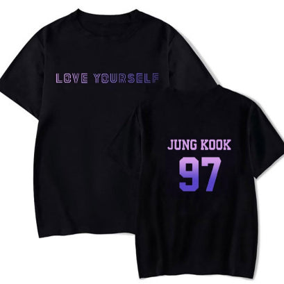 Casual LOVE YOURSELF Short-sleeved T-shirt