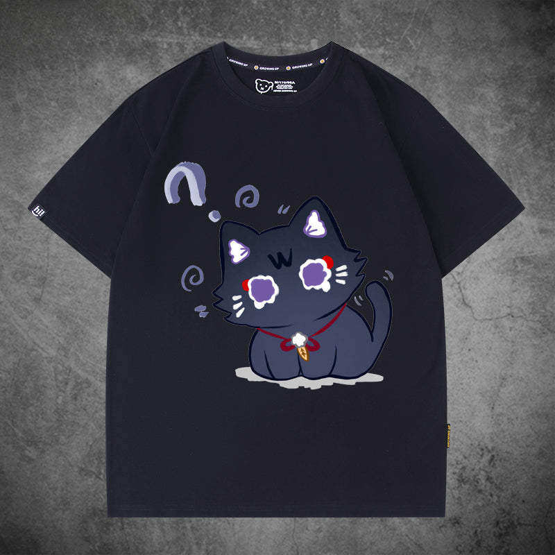 Unisex Game Cat Cotton Short-sleeved T-shirt