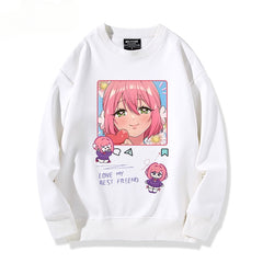 Cute Anime Printed Crew Neck Sweatshirt