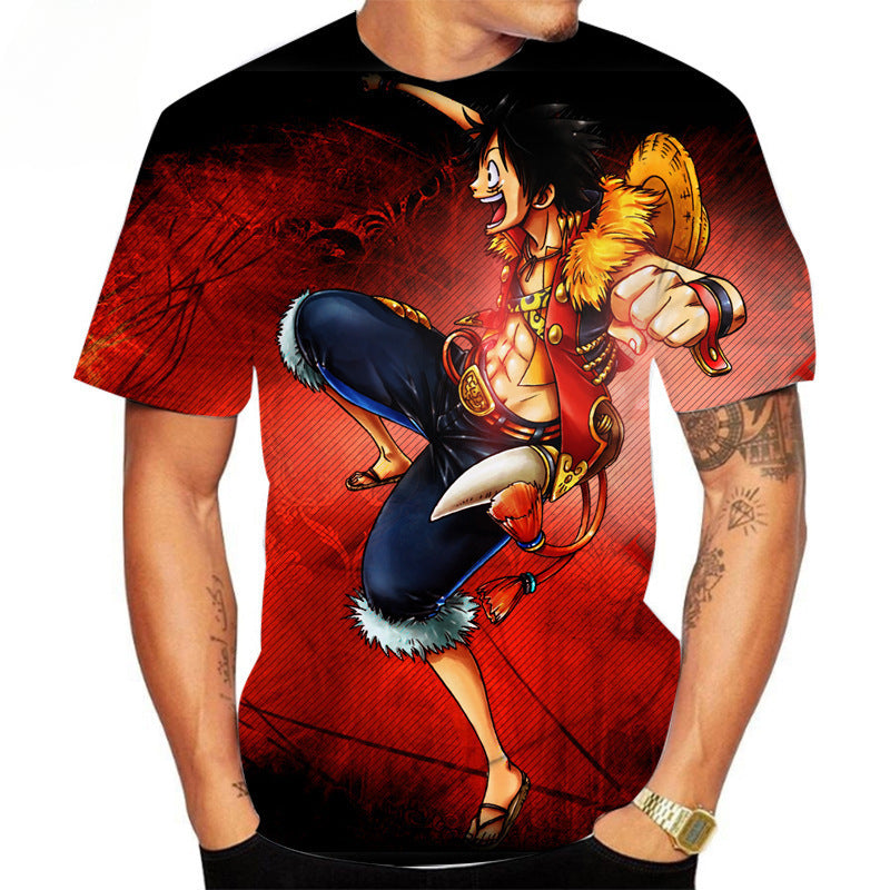 Unisex Anime 3d Printed Short Sleeve T-shirt